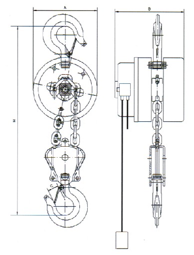 HSY环链电动葫芦结构图
